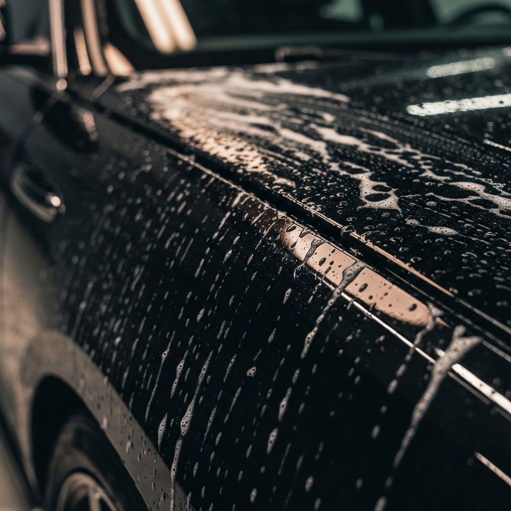 Premium car detailing in progress